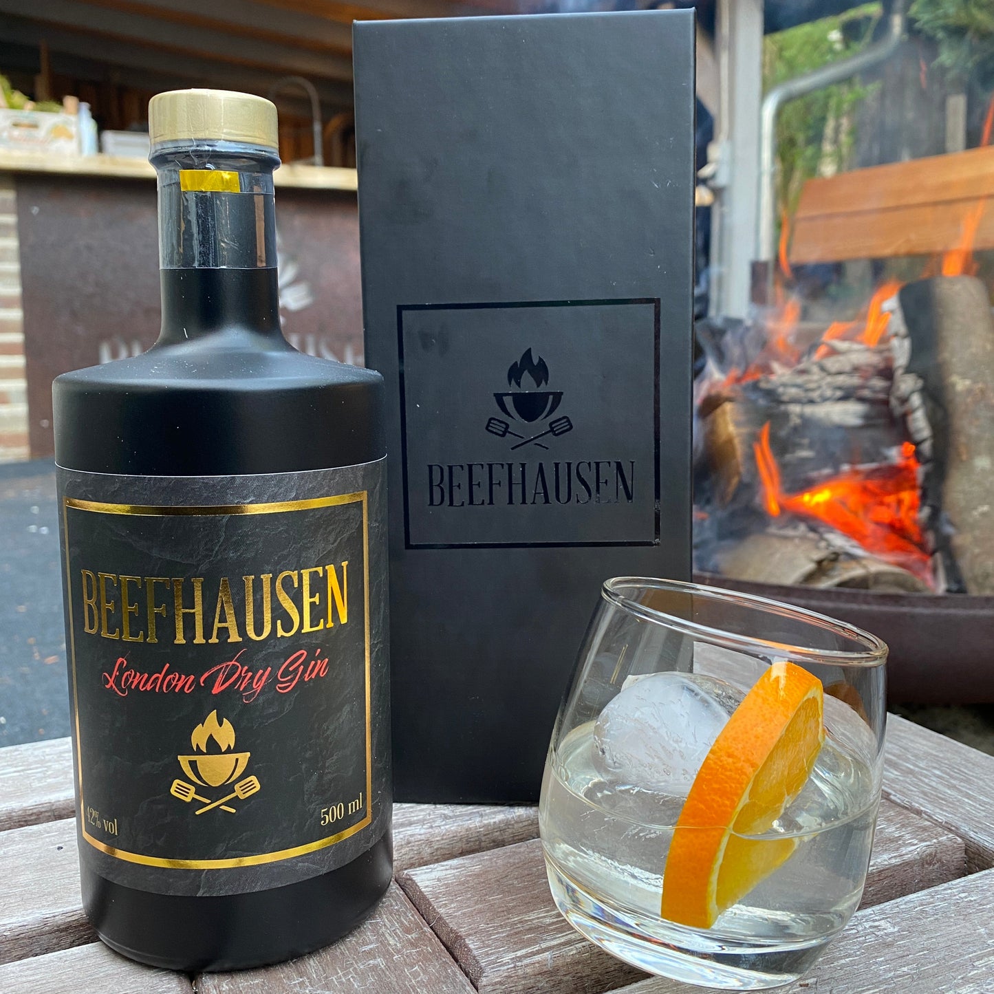 Beefhausen London Dry Gin mit Geschenkkarton